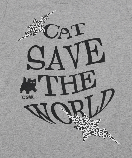 CATSAVETHEWORLD(キャットセーブザワールド)の「カンナヒョピスター レタリング ロングスリーブTシャツ(Tシャツ/カットソー・レディース・ライトグレー系・FREE)」の3枚目の写真
