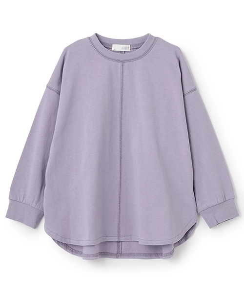 b・ROOM（ビールーム）の「【デイリースタンダードウェアシリーズ】ゆるっとオーバーサイズのシンプル長袖Tシャツ（Tシャツ/カットソー・キッズ・マスタード/グリーン系その他/アイボリー/トップグレー/ブルー系その他/ライラック/ブラック/ブルーグレー・130cm/140cm/150cm/100cm/110cm/120cm）」の10枚目の写真