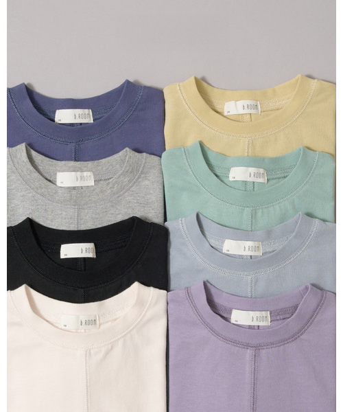 b・ROOM（ビールーム）の「【デイリースタンダードウェアシリーズ】ゆるっとオーバーサイズのシンプル長袖Tシャツ（Tシャツ/カットソー・キッズ・マスタード/グリーン系その他/アイボリー/トップグレー/ブルー系その他/ライラック/ブラック/ブルーグレー・130cm/140cm/150cm/100cm/110cm/120cm）」の16枚目の写真