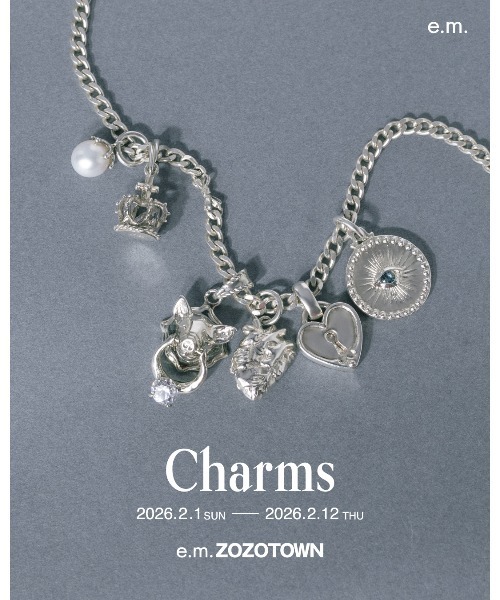 e.m キーチャーム ◇Charms◇ハートキーホールチャーム/鍵/レディース/メンズ/期間限定