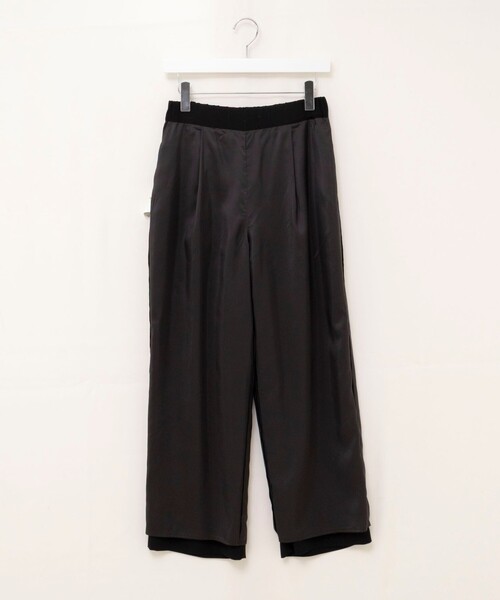 NOLLEY’S（ノーリーズ）の「《セットアップ対応》ウォッシャブルストレッチジョーゼットイージーワイドパンツ（その他パンツ・レディース・ネイビー/ブラック・38/36/34）」の20枚目の写真