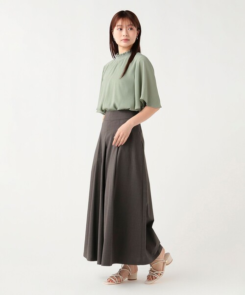 BEAMS HEART(ビームスハート)の「楊柳 ハイネック プルオーバー(シャツ/ブラウス・レディース・ネイビー/ケリーグリーン/ホワイト系その他5/グレー・FREE)」の6枚目の写真