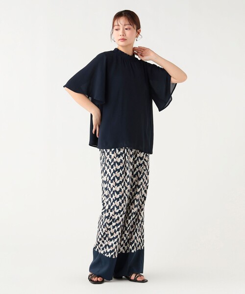 BEAMS HEART(ビームスハート)の「楊柳 ハイネック プルオーバー(シャツ/ブラウス・レディース・ネイビー/ケリーグリーン/ホワイト系その他5/グレー・FREE)」の10枚目の写真
