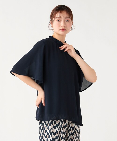 BEAMS HEART(ビームスハート)の「楊柳 ハイネック プルオーバー(シャツ/ブラウス・レディース・ネイビー/ケリーグリーン/ホワイト系その他5/グレー・FREE)」の11枚目の写真