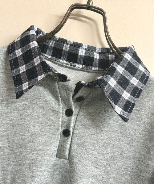 NANEA（ナネア）の「シャツレイヤード風プルオーバー（スウェット・レディース・グレー/ネイビー・X-LARGE/LARGE/MEDIUM）」の14枚目の写真