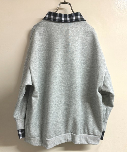 NANEA（ナネア）の「シャツレイヤード風プルオーバー（スウェット・レディース・グレー/ネイビー・X-LARGE/LARGE/MEDIUM）」の16枚目の写真