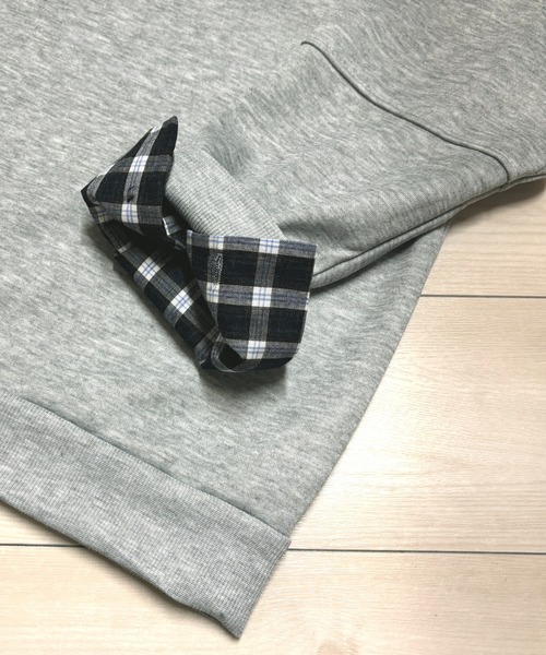 NANEA（ナネア）の「シャツレイヤード風プルオーバー（スウェット・レディース・グレー/ネイビー・X-LARGE/LARGE/MEDIUM）」の19枚目の写真