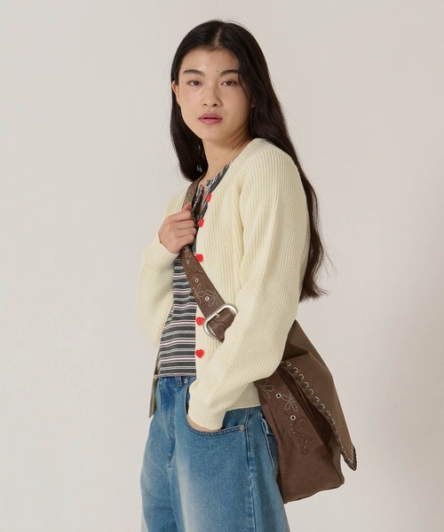 フェイクレザー メッセンジャー バッグ TINA：JOJUN（メッセンジャー