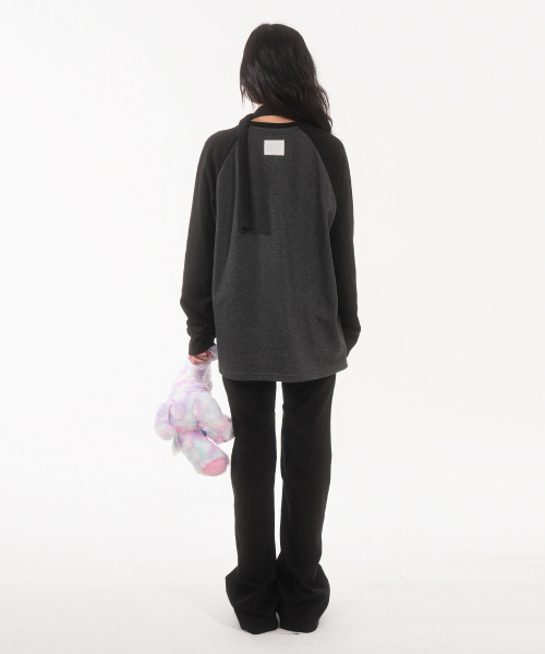 FANYOUNG（ファンヤング）の「アイラブラビ ラグランT チャコールブラック（Tシャツ/カットソー・レディース・その他・FREE）」の7枚目の写真