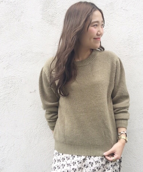 Kastane(カスタネ)の「モチモチ畦プルオーバー(ニット/セーター・レディース・キャメル/ピンク/カーキ/サックスブルー・FREE)」の15枚目の写真