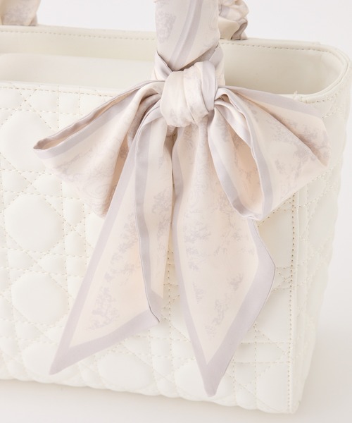 one after another NICE CLAUP（ワンアフターアナザーナイスクラップ）の「キルティングギャザーハンドルトートバッグ（トートバッグ・レディース・ピンク/ブラック/アイボリー/サックスブルー・FREE）」の9枚目の写真