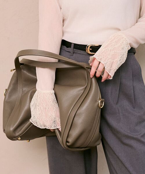 le.coeur blanc（ルクールブラン）の「MILLELA FIRENZE 2WAYボストンバック（ボストンバッグ・レディース・モカ/ブラック・FREE）」の4枚目の写真