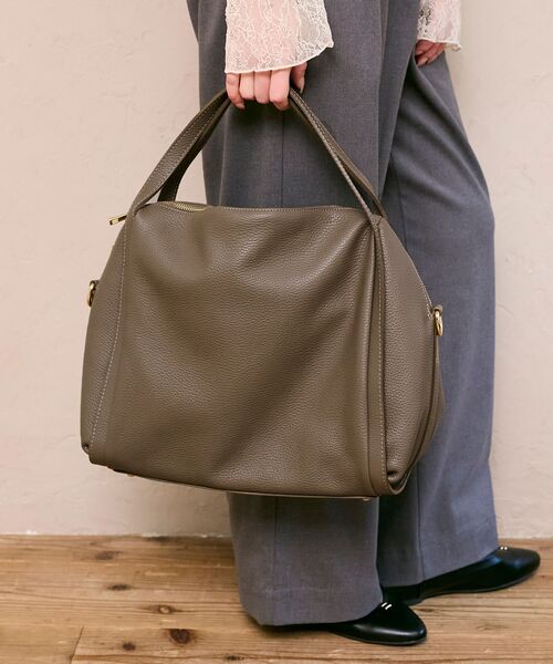 le.coeur blanc（ルクールブラン）の「MILLELA FIRENZE 2WAYボストンバック（ボストンバッグ・レディース・モカ/ブラック・FREE）」の6枚目の写真