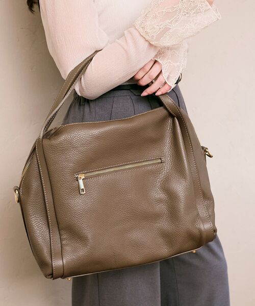 le.coeur blanc（ルクールブラン）の「MILLELA FIRENZE 2WAYボストンバック（ボストンバッグ・レディース・モカ/ブラック・FREE）」の7枚目の写真