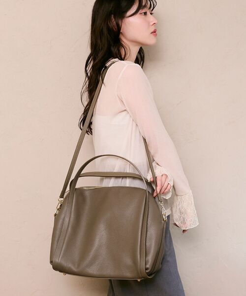 le.coeur blanc（ルクールブラン）の「MILLELA FIRENZE 2WAYボストンバック（ボストンバッグ・レディース・モカ/ブラック・FREE）」の9枚目の写真