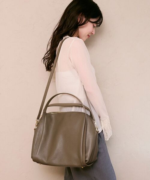 le.coeur blanc（ルクールブラン）の「MILLELA FIRENZE 2WAYボストンバック（ボストンバッグ・レディース・モカ/ブラック・FREE）」の10枚目の写真