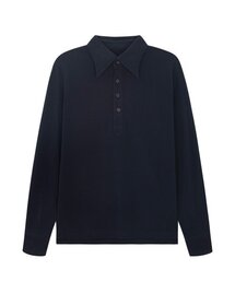 MANNERGRAM（マナーグラム）の「40番手2PLY長袖PKダークネイビー（ポロシャツ）」