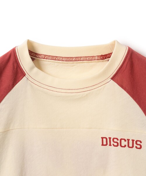 こども ビームス（コドモビームス）の「【別注】DISCUS ATHLETIC / 長袖 ラグラン スリーブ Tシャツ 2026SS（100～150cm）（Tシャツ/カットソー・キッズ・オレンジ/ライトブルー・L(140-150㎝)/M(120-130㎝)/S(100-110㎝)）」の3枚目の写真