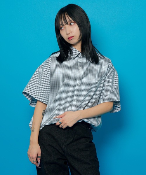 Subciety(サブサエティ)の「Essential mini check shirt(シャツ/ブラウス・メンズ・ホワイト/ブラック/ブルー・X-SMALL/SMALL/MEDIUM/LARGE/X-LARGE/XX-LARGE)」の17枚目の写真