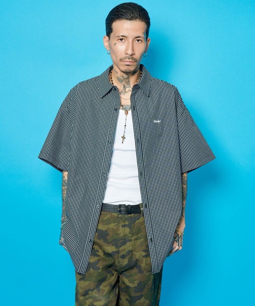 Subciety(サブサエティ)の「Essential mini check shirt(シャツ/ブラウス・メンズ・ホワイト/ブラック/ブルー・X-SMALL/SMALL/MEDIUM/LARGE/X-LARGE/XX-LARGE)」の20枚目の写真