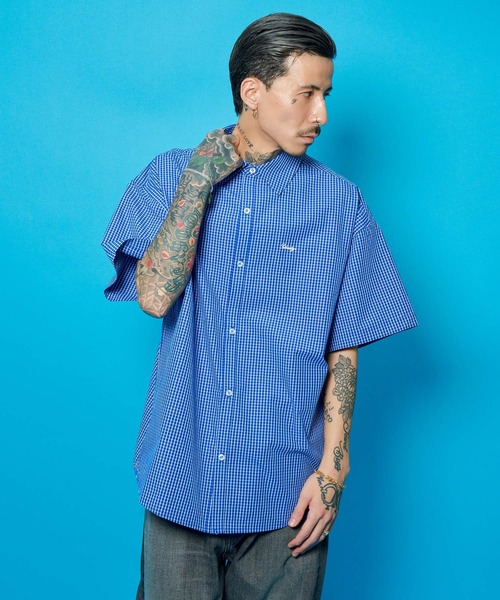 Subciety(サブサエティ)の「Essential mini check shirt(シャツ/ブラウス・メンズ・ホワイト/ブラック/ブルー・X-SMALL/SMALL/MEDIUM/LARGE/X-LARGE/XX-LARGE)」の6枚目の写真