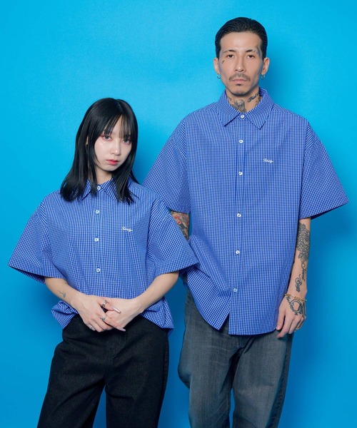 Subciety(サブサエティ)の「Essential mini check shirt(シャツ/ブラウス・メンズ・ホワイト/ブラック/ブルー・X-SMALL/SMALL/MEDIUM/LARGE/X-LARGE/XX-LARGE)」の9枚目の写真