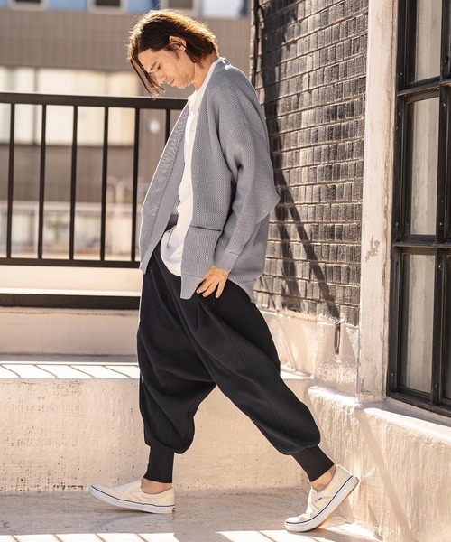 CAMBIO(カンビオ)の「mcg3761-Airy Sheer Knit Buttonless Cardigan ニットカーディガン(S63926cmb)(カーディガン/ボレロ・メンズ・ブラック/グレー/ロイヤルブルー/キナリ・S/M/L)」の9枚目の写真