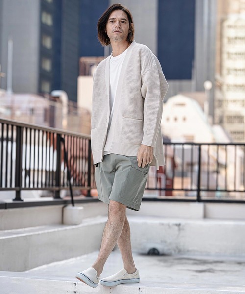 CAMBIO(カンビオ)の「mcg3761-Airy Sheer Knit Buttonless Cardigan ニットカーディガン(S63926cmb)(カーディガン/ボレロ・メンズ・ブラック/グレー/ロイヤルブルー/キナリ・S/M/L)」の17枚目の写真