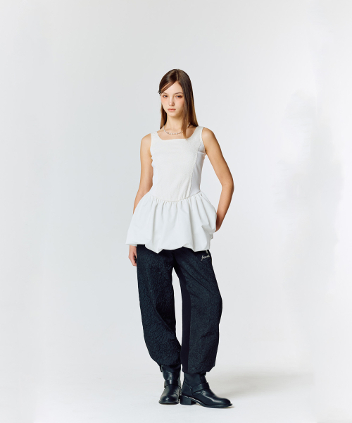 LARTIGENT(ラーティゼン)の「L15 JAQUARD TRACK PANTS(BLACK)(その他パンツ・レディース・その他・FREE)」の2枚目の写真
