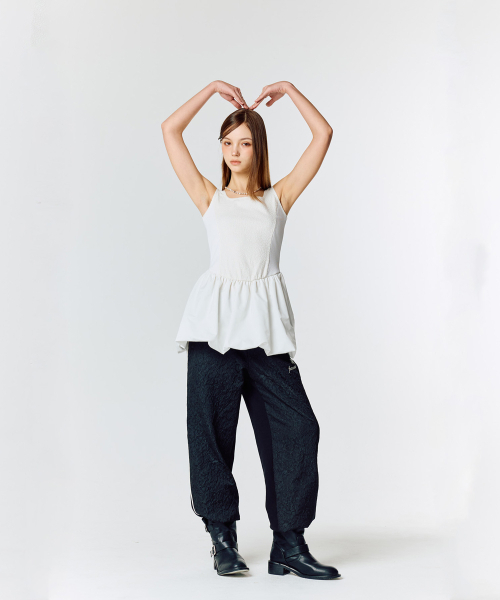 LARTIGENT(ラーティゼン)の「L15 JAQUARD TRACK PANTS(BLACK)(その他パンツ・レディース・その他・FREE)」の4枚目の写真