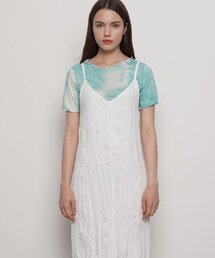 W210 water printing crop half t mint