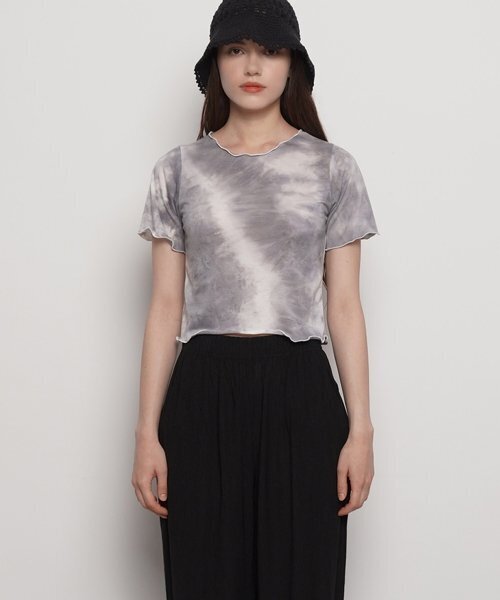 THE-ABON(エイボン)の「W210 water printing crop half t mint(Tシャツ/カットソー・レディース・その他・FREE)」の2枚目の写真