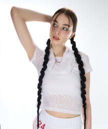 L12 COWL LACE T-SHIRT(WHITE)