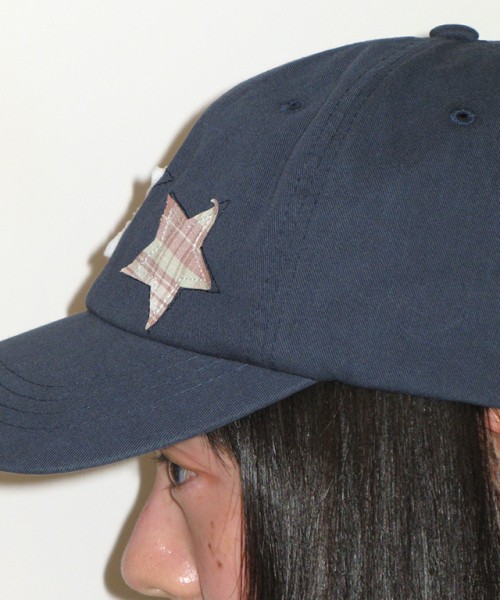 RONRON(ロンロン)の「STAR PATCH MIXED APPLIQUE BALL CAP NAVY(キャップ・レディース・その他・FREE)」の3枚目の写真