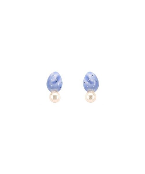 CERABONITO(セラボニート)の「水滴セラミックパールドロップイヤリング(ベリペリ)(ピアス(両耳用)・レディース・パープル・FREE)」の1枚目の写真