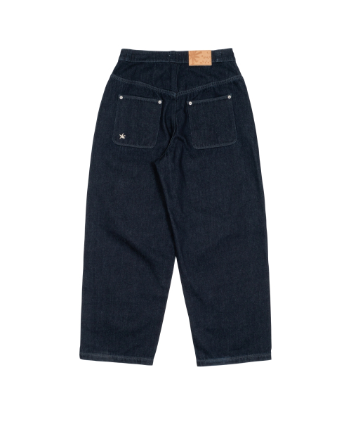 THECOLDESTMOMENT(ザコールデストモーメント)の「TCM curved raw denim pants (blue)(デニムパンツ・レディース・その他・S/M/L)」の3枚目の写真
