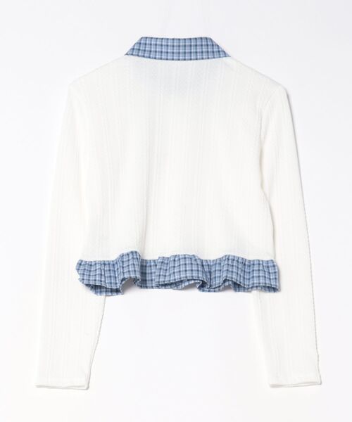 SpRay（スプレイ）の「チェック切替フロントレイヤードカーディガン（カーディガン/ボレロ・レディース・グレー/オフホワイト/ネイビー・FREE）」の20枚目の写真