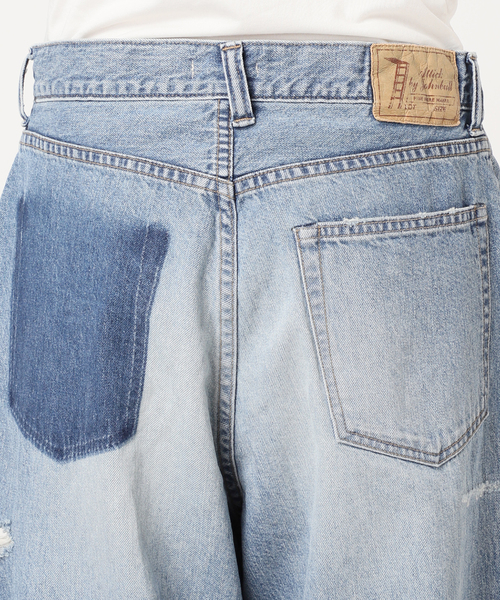 Attick by Johnbull（アティックバイジョンブル）の「【Attick by Johnbull/アティック バイ ジョンブル】ダメージワイドデニム（デニムパンツ・レディース・ブルー・34/36/38/40）」の15枚目の写真