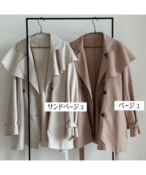 ポンチョ風ミドル丈コート（トレンチコート）｜zena（ジェナ）の