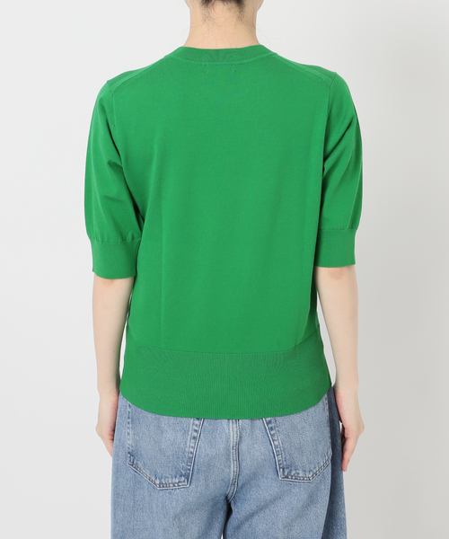 journal standard L'essage（ジャーナルスタンダードレサージュ）の「コットンハーフスリーブプルオーバー（ニット/セーター・レディース・グリーン/ネイビー/ベージュ・FREE）」の22枚目の写真