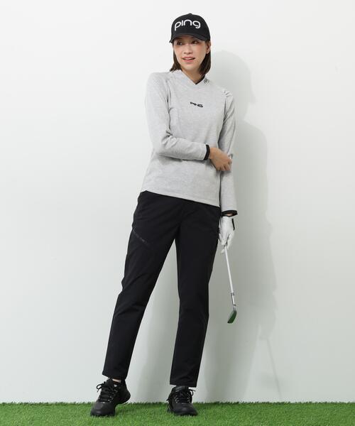 PING(ピン)の「【PING APPAREL】冷感ポンチハイネックシャツ <GOLD> (LADIES)(Tシャツ/カットソー・レディース・グレー/ネイビー/ホワイト・S/LL/L/M)」の4枚目の写真