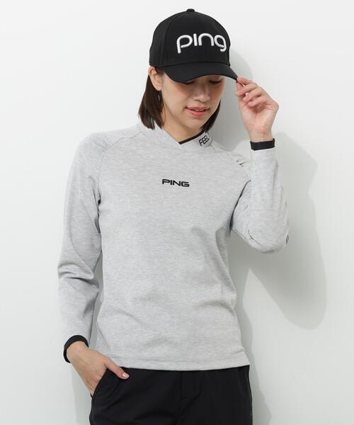 PING(ピン)の「【PING APPAREL】冷感ポンチハイネックシャツ <GOLD> (LADIES)(Tシャツ/カットソー・レディース・グレー/ネイビー/ホワイト・S/LL/L/M)」の6枚目の写真