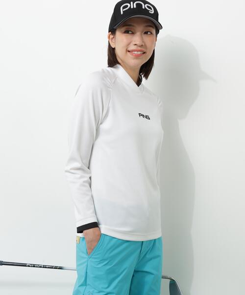 PING(ピン)の「【PING APPAREL】冷感ポンチハイネックシャツ <GOLD> (LADIES)(Tシャツ/カットソー・レディース・グレー/ネイビー/ホワイト・S/LL/L/M)」の14枚目の写真