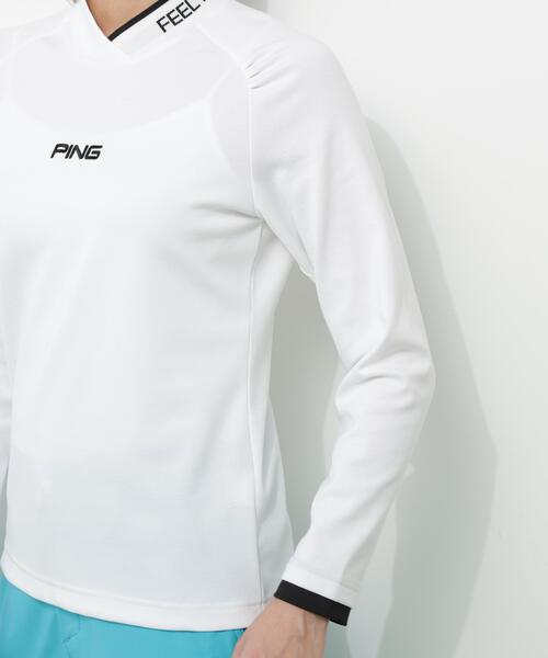 PING(ピン)の「【PING APPAREL】冷感ポンチハイネックシャツ <GOLD> (LADIES)(Tシャツ/カットソー・レディース・グレー/ネイビー/ホワイト・S/LL/L/M)」の19枚目の写真