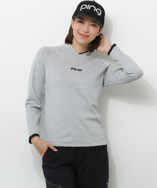 PING(ピン)の「【PING APPAREL】冷感ポンチハイネックシャツ <GOLD> (LADIES)(Tシャツ/カットソー・レディース・グレー/ネイビー/ホワイト・S/LL/L/M)」の1枚目の写真