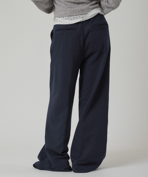 MUHET（ミュエータ）の「sweat slacks pants / スウェットスラックスパンツ（スウェットパンツ・レディース・ネイビー/杢グレー・LARGE/MEDIUM/SMALL）」の5枚目の写真