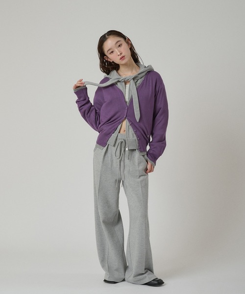MUHET（ミュエータ）の「sweat slacks pants / スウェットスラックスパンツ（スウェットパンツ・レディース・ネイビー/杢グレー・LARGE/MEDIUM/SMALL）」の16枚目の写真