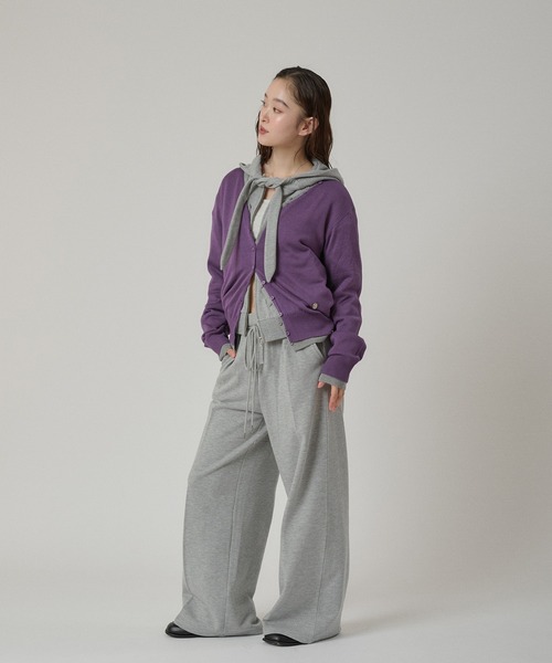 MUHET（ミュエータ）の「sweat slacks pants / スウェットスラックスパンツ（スウェットパンツ・レディース・ネイビー/杢グレー・LARGE/MEDIUM/SMALL）」の17枚目の写真