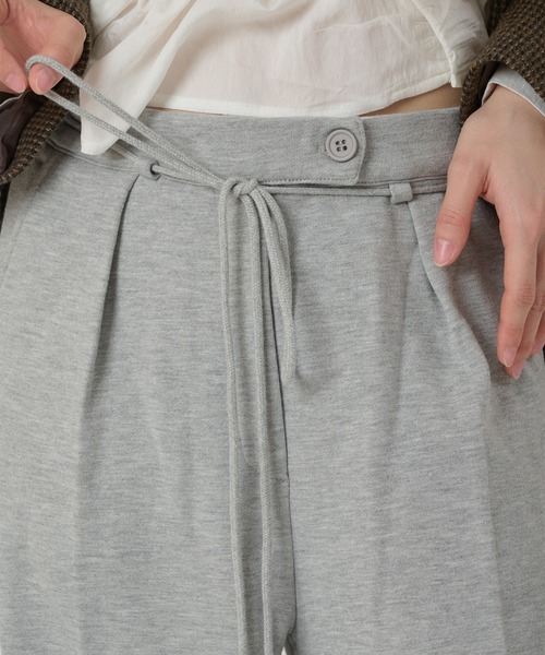 MUHET（ミュエータ）の「sweat slacks pants / スウェットスラックスパンツ（スウェットパンツ・レディース・ネイビー/杢グレー・LARGE/MEDIUM/SMALL）」の11枚目の写真