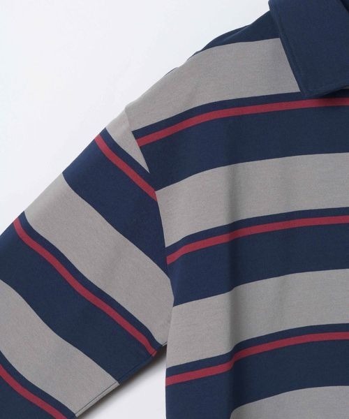 JEANASIS（ジーナシス）の「アソートボーダーポロLS/650641（ポロシャツ・レディース・ネイビー系/グレー系その他/ブラウン系その他・FREE）」の5枚目の写真